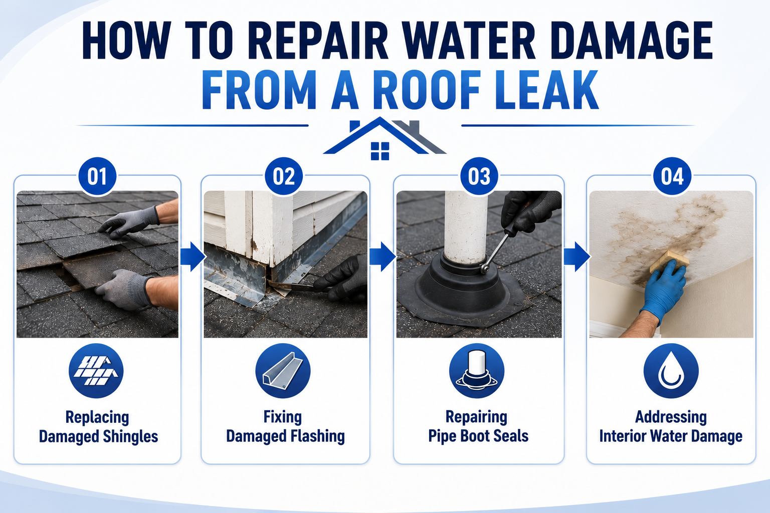 How to Repair Water Damage from a Roof Leak