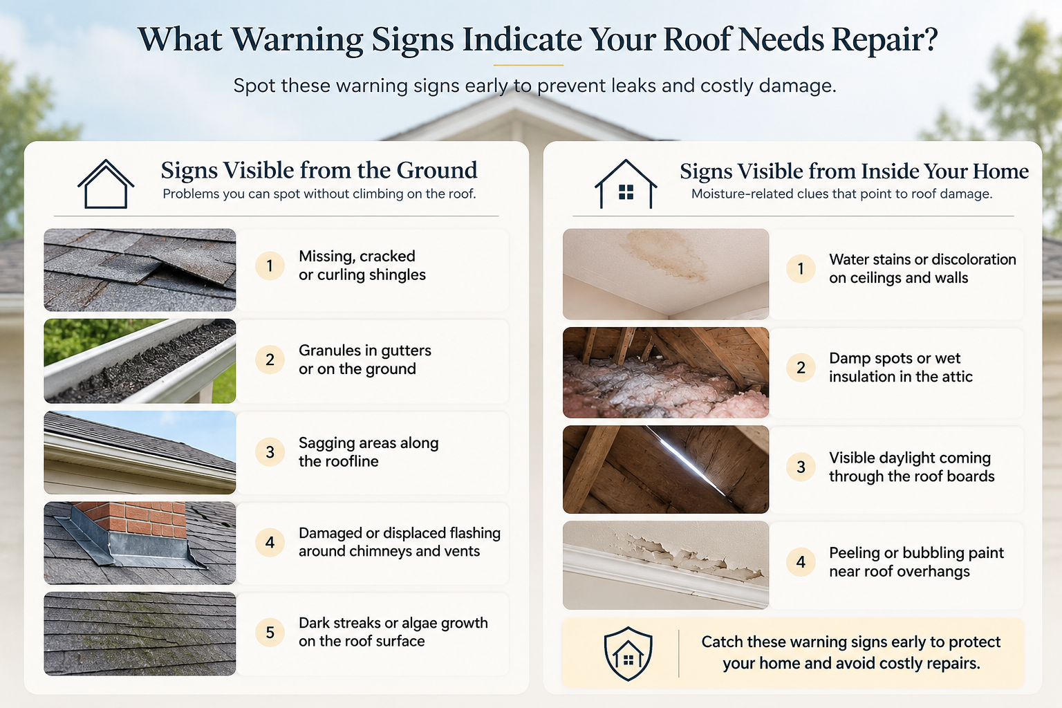 What Warning Signs Indicate Your Roof Needs Repair?