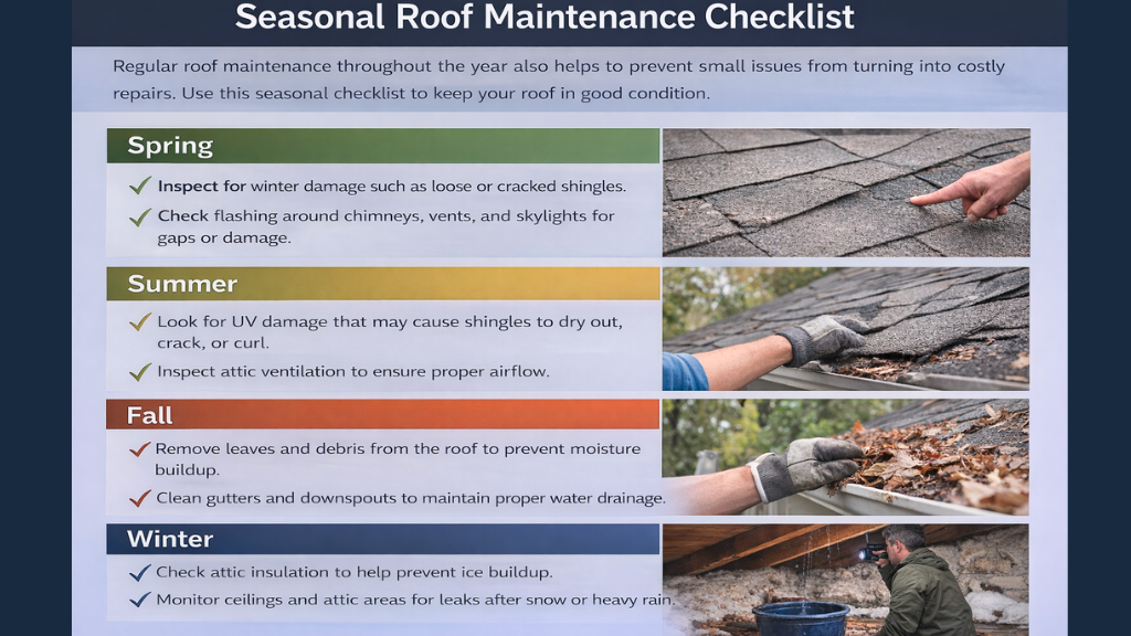 Seasonal roof maintenance checklist