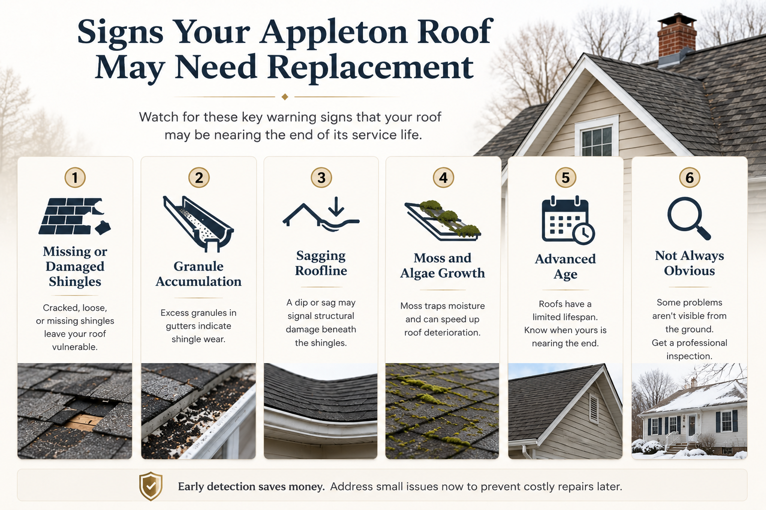 Signs Your Appleton Roof May Need Replacement