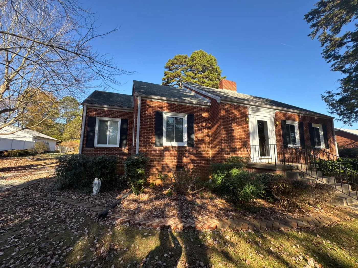 Brick home in Archdale, NC during a roof inspection