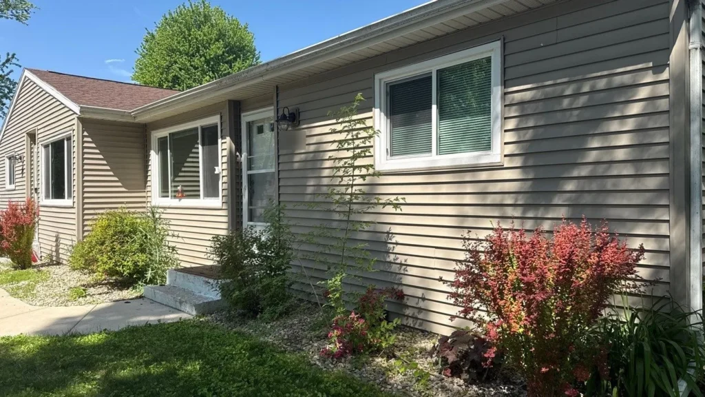 Front of a Madison, WI home on the north side during an exterior and roof inspection